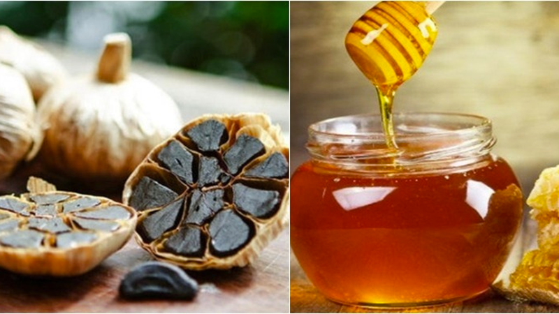 Ngâm tỏi đen với mật ong Ngâm tỏi đen với mật ong