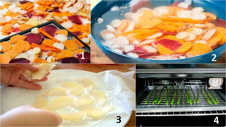 Cách tiến hành thực hiện làm rau củ sấy bằng lò nướng