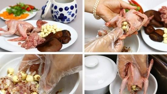 Nhồi thịt chim bồ câu Nhồi thịt chim bồ câu
