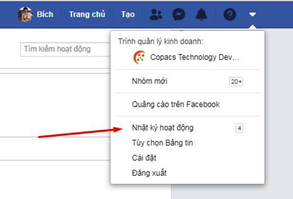 Xem nhật kí hoạt động Xem nhật kí hoạt động