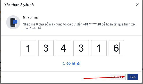 Nhập mã Nhập mã