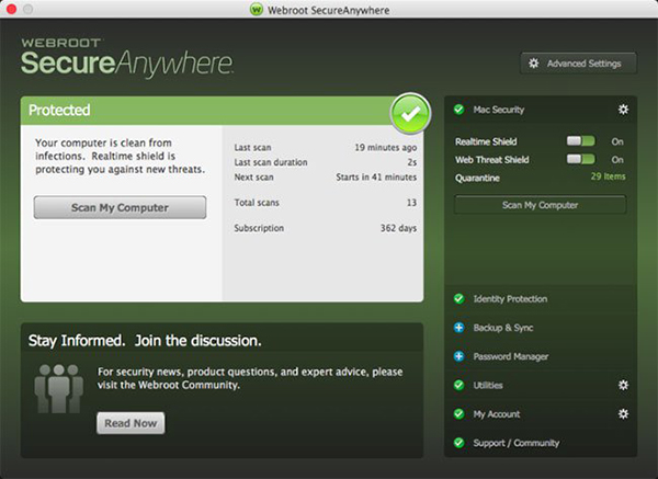 Phần mềm Webroot SecureAnywhere AntiVirus Phần mềm Webroot SecureAnywhere AntiVirus