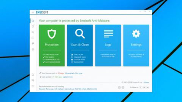 Phần mềm Emsisoft Anti-Malware Phần mềm Emsisoft Anti-Malware