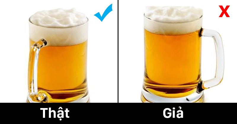 Cách phân biệt bia và thật giả Cách phân biệt bia và thật giả