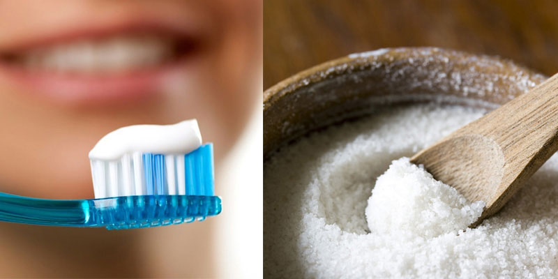 toothpaste and salt