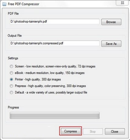 Cách giảm dung lượng file PDF bằng phần mềm