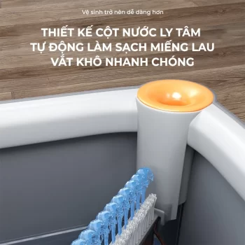 Bộ cây lau nhà ZOLELE M16 360 độ tự vắt 2 ngăn tách riêng nước bẩn
