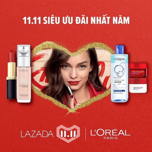 Lazada sale CHẤT ngất 11.11 - Top 12 thương hiệu đình đám bạn không thể bỏ qua 13 L’Oréal 50% + nhiều quà tặng và voucher hấp dẫn
