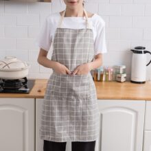 Tạp dề vải Cotton Linen phong cách Hàn Quốc tối giản