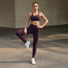 Set đồ tập Yoga Gym nữ quần lưng cao tôn dáng mã H119