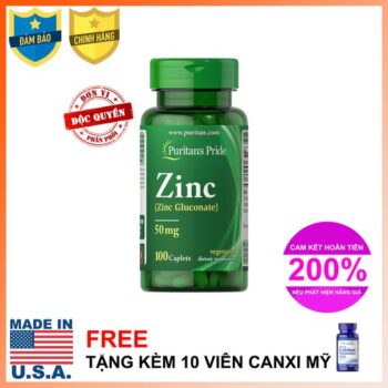 Combo thực phẩm chức năng bổ sung kẽm Zinc và vitamin E