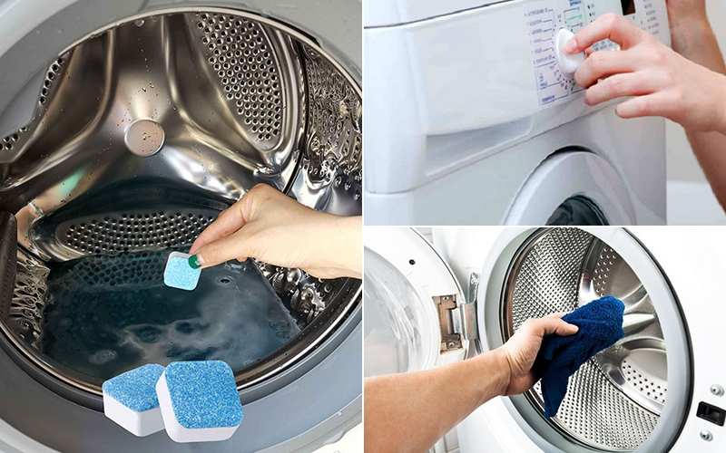 Sử dụng viên tẩy máy giặt phải đúng cách mới hiệu quả