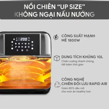 Nồi Chiên Không Dầu BlueStone AFB-5888 – 10L