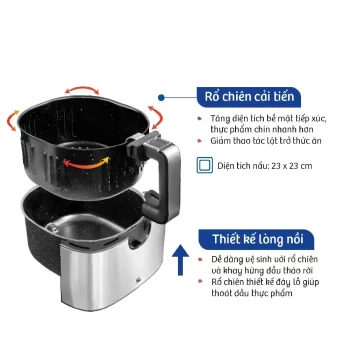 Nồi Chiên Không Dầu BlueStone AFB-5885 – 6.5L