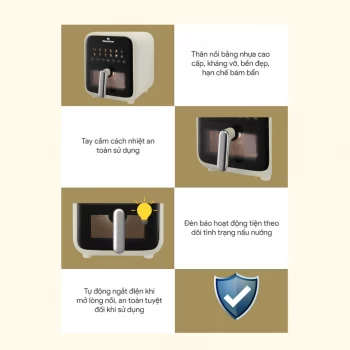 Nồi Chiên Không Dầu Điện Tử BlueStone AFB-5861 – 7L