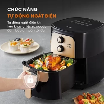 Nồi chiên không dầu GAABOR 6.5 lít AF65M-BK01A Nồi chiên không dầu GAABOR 6.5 lít AF65M-BK01A