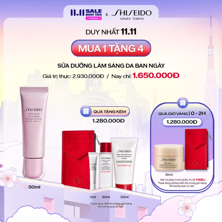 Săn deal "BOM TẤN" Shiseido tại siêu sale Lazada 11.11 - 11
