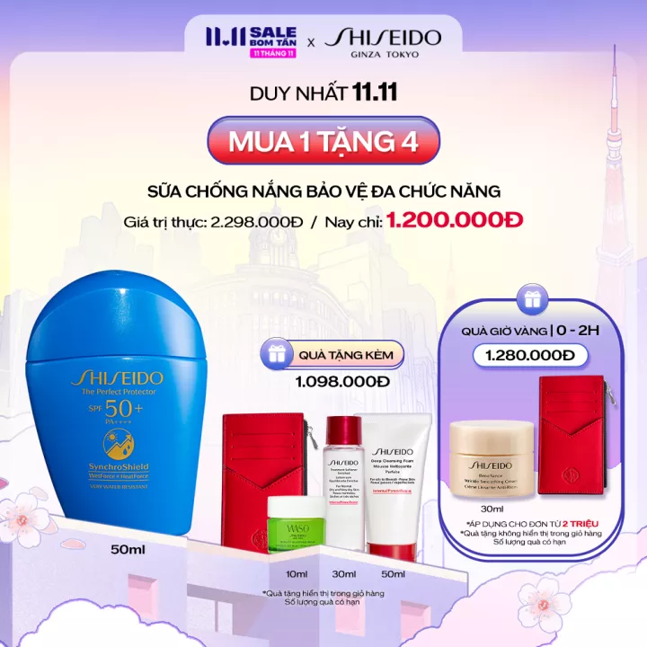 Săn deal "BOM TẤN" Shiseido tại siêu sale Lazada 11.11 - 14